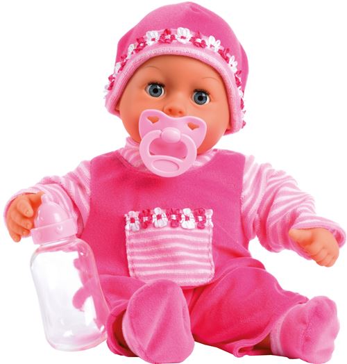 Bayer poupée bébé avec accessoires First Words 38 cm noir trois pièces