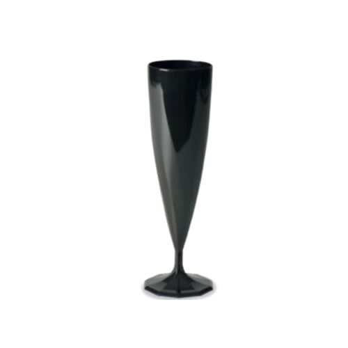 10 flûtes à champagne réutilisables 13.5cl ébène - aluplast fl 13 ebene