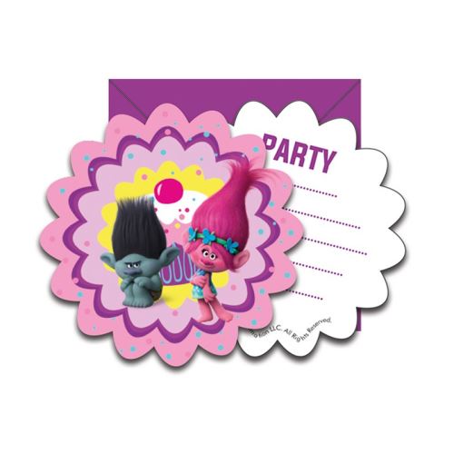 6 cartes invitations trolls 