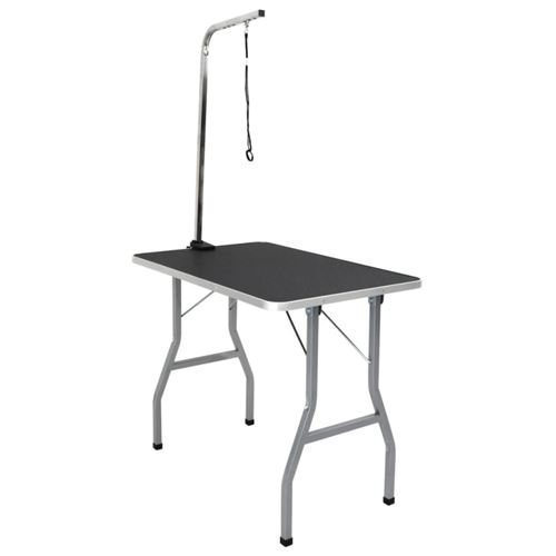 Vidaxl Gris Table De Toilettage Ajustable Pour Chiens Chats 1 Potence - Image 1