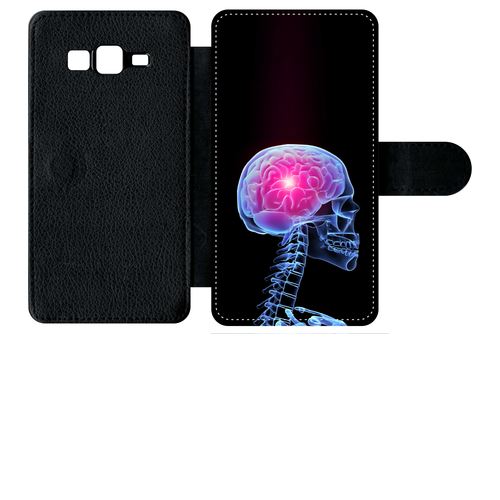Etui À Rabat Samsung Galaxy Grand Prime G5306 Squelette 3d Cerveau