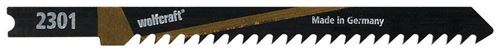 Wolfcraft 2351000 5 Lames de Scie Sauteuse Hcs Queue en U Longueur Dentée 75 Mm Dents Ondulées Et Fraisées Pas de Dents 3 Mm