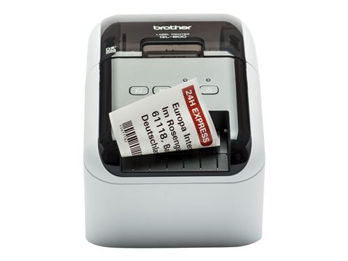 Brother Ql-800 - Imprimante D'Étiquettes - Deux Couleurs (Monochrome) - Thermique Direct - Rouleau (6,2 Cm) - 300 X 600 Ppp - Jusqu'À 93 Étiquettes/Minute - Usb 2.0 - Outil De Coupe - Noir, Blanc - 1.15 Kg