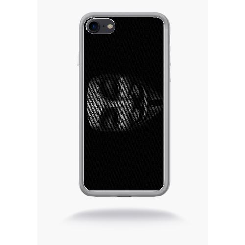 Coque Anonymous Compatible Apple Iphone 7 Silicone Blanc Mat