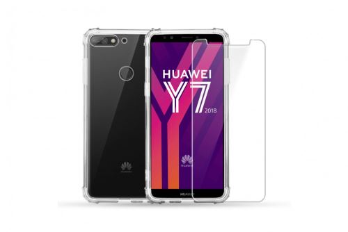 Ibroz Clear Case et Verre trempé pour Huawei Y7