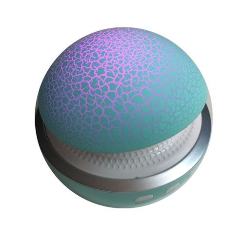 Mini Haut-Parleur Bluetooth et Lampe LED Design Champignon (Blanc)