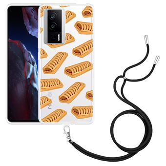 Coque Transparente Avec Cordon Coque Avec Cordon Ptny Pour Xiaomi 14T - Étui TPU Silicone Transparent Avec Lanière Réglable Protection Téléphone Portable