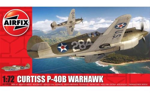  Maquette Airfix Curtiss P-40B Warhawk-1/72 - Maquette