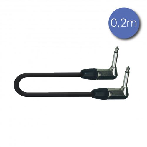 Power Acoustics Cab 2193 - Câble 0,2m - JACK COUDE MONO Mâle - JACK COUDE MONO Mâle