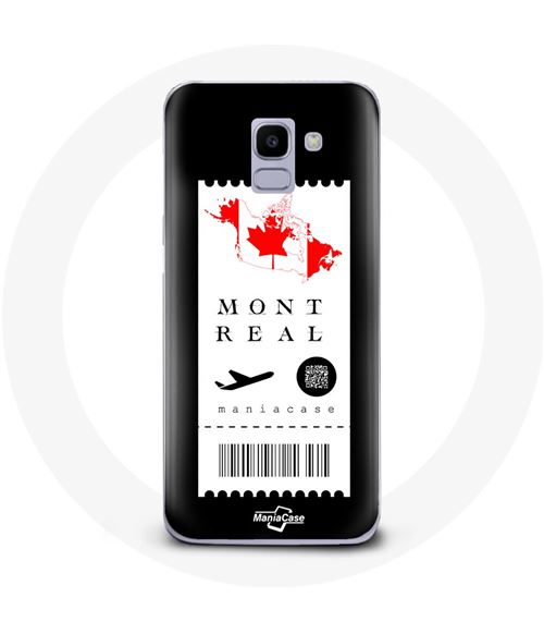 Coque pour Samsung Galaxy A6 2018 Billet d'avion Montréal Canada Maniacase