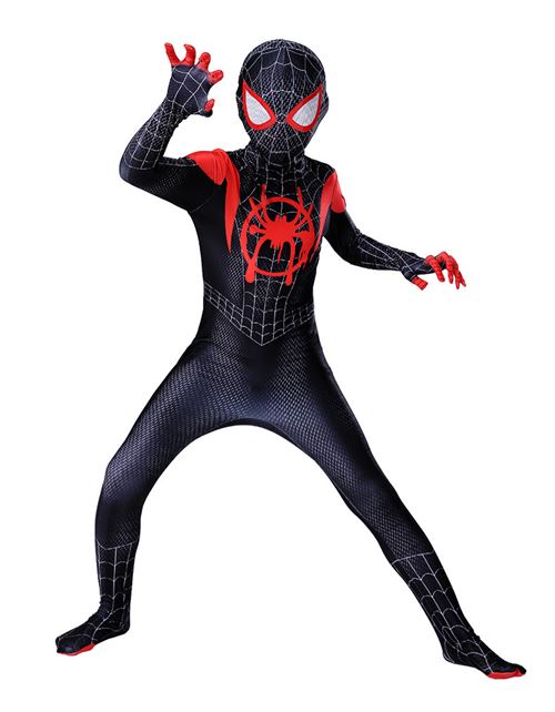 Spiderman Miles Morales Cosplay Costume Enfants Garçons Fête