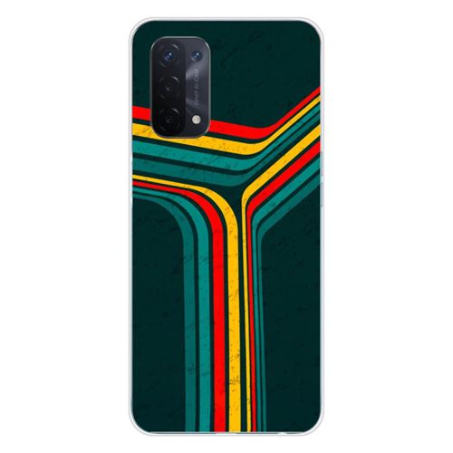 Coque en silicone imprimée compatible Oppo A54 5G Retro lines