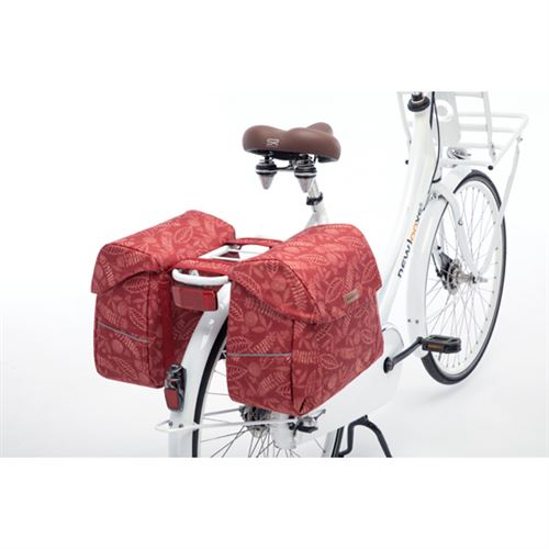 Sacoche velo porte bagage a pont newlooxs joli forest rouge - 37 litres - 380x300x180mm
