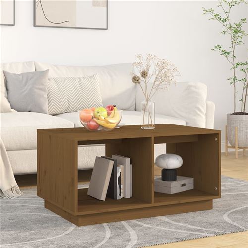 Vidaxl Marron Table Basse Miel 80X50x40 Cm - Image 3