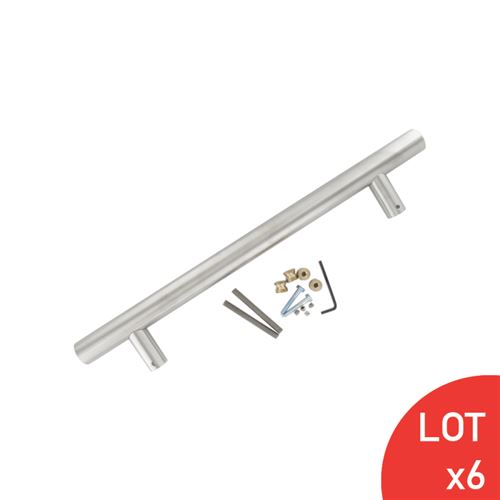Bâton de maréchal inox 304 350X32X1 Entr'axe 220/ 90 degrés LOT DE 6