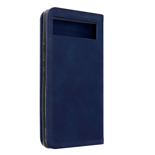 Étui Portefeuille pour Google Pixel 6a Porte-cartes Soft-touch Clapet aimanté Avizar bleu