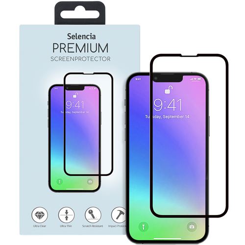 Verre Trempé pour iPhone 13 Mini Selencia Noir