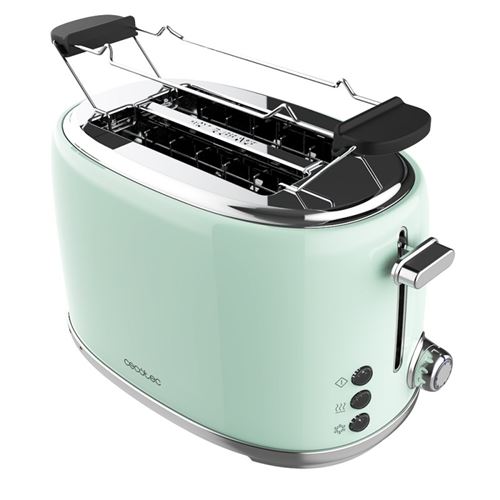Cecotec Grille-pain vertical Toast&Taste 1000 Retro Double Green