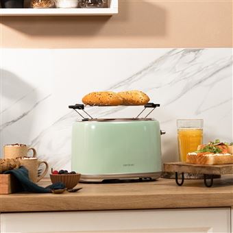 Cecotec Toast Taste 1000 Retro Double Green 2 Slice Toaster. 980 W