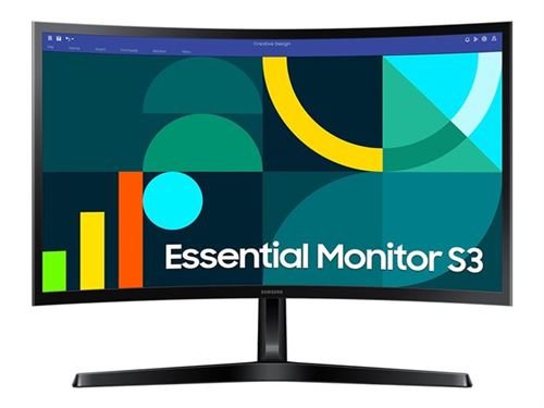 Samsung S24D366GAU - S36GD Series - écran LED - incurvé - 24" - 1920 x 1080 Full HD (1080p) @ 100 Hz - VA - 250 cd/m² - 3000:1 - 4 ms - HDMI, VGA - noir