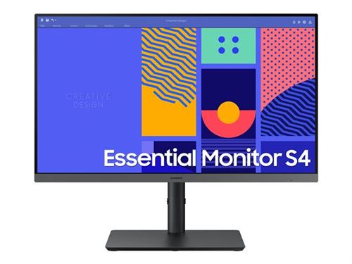 Samsung S24C432GAU - C432 Series - écran LED - 24 - 1920 x 1080 Full HD (1080p) @ 100 Hz - IPS - 250 cd/m² - 1000:1 - 4 ms - HDMI, VGA, DisplayPort - noir