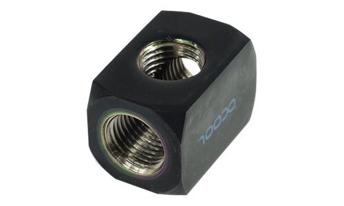 Alphacool HF 3-way connection terminal G1/4 inner thread - Borne du système de refroidissement par liquide - noir profond