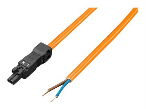 Rittal SZ Led system light connection cable - Câble d'alimentation (F) - 100-240 V - 3 m - orange (pack de 5)