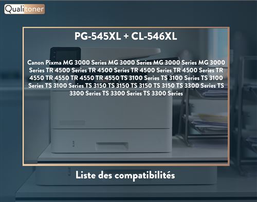 Cartouches d'encre compatibles CANON série PG-545 XL / CL-546 XL