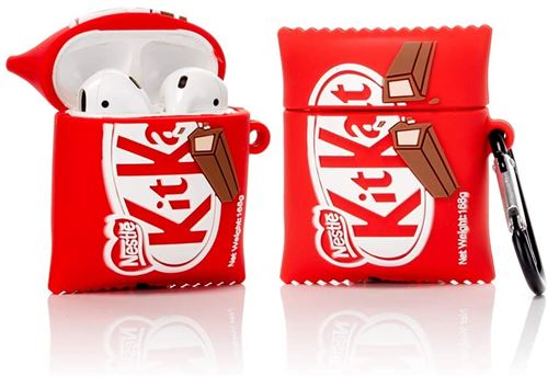 Coque en Silicone pour Airpods 1 et 2 - 3D Chocolate Kitkat