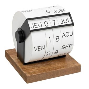 Atmosphera Créateur d'intérieur - Calendrier Déco "Be Vintage" 15cm Blanc - 1