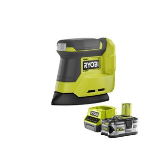 Pack RYOBI Ponceuse triangulaire 18V OnePlus - RPS18-0 - 1 Batterie 5.0Ah - 1 Chargeur rapide RC18120-150 - 1