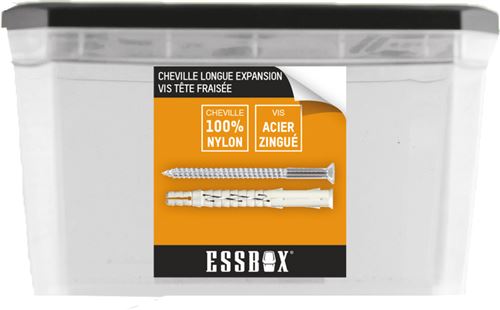 Cheville ESSBOX SCELL-IT nylon - Ø10 mm x 120 mm - Boite de 40 - EX-91013410120