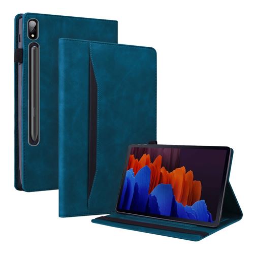 Non Communiqué Bleu Etui En Pu Antichoc Avec Support Pour Votre Lenovo Tab P12 Pro 12.6 Pouces