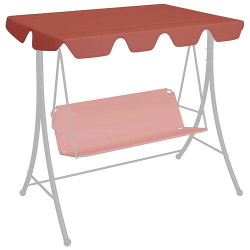 Toit rechange balançoire 168x110/145cm 270 g/m² Terre cuite
