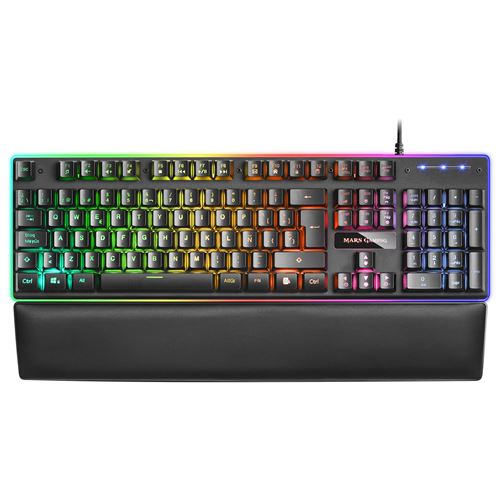 Anima Noir Mars Gaming Mk320 - Clavier - Full Size - Backlit - Usb - Qwerty - Espagnol - Commutateur : H-Mechanical Red - Image 4