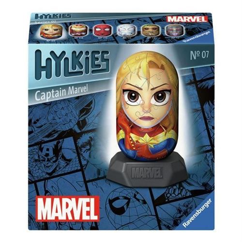 Puzzle 3D - RAVENSBURGER - Hylkies Captain Marvel - 54 pièces - Multicolore - Facile à assembler