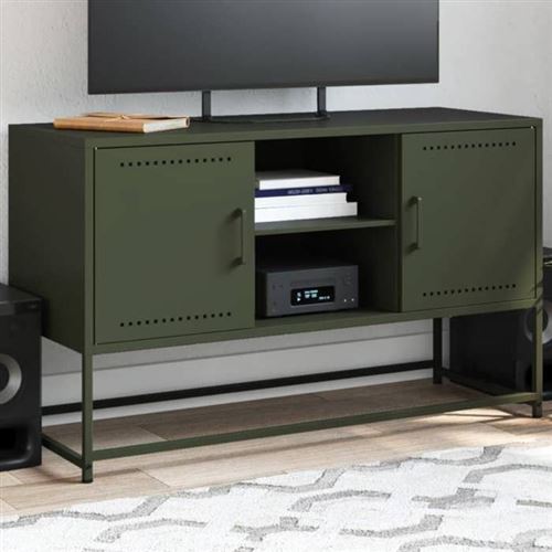 VIDAXL - Buffet Haut - Acier - Blanc - 36x39x107 cm - Image 3