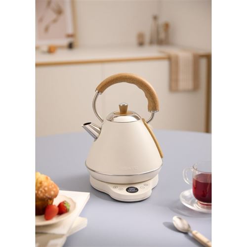 Non Communiqué Blanc Cassé Kettle Retro Pro - Bouilloire Électrique 1 L Avec Contrôle De Température