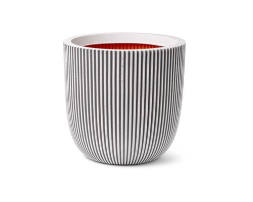 Pot de fleur boule - CAPI EUROPE - GROOVE NL - 43 x 41 cm - Ivoire