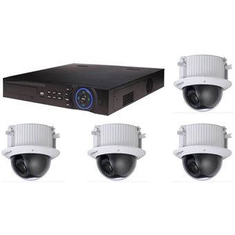 Dahua Kit de Vidéosurveillance Dahua Enregistreur DVR et 4 Mini Caméras Dôme Analogiq 