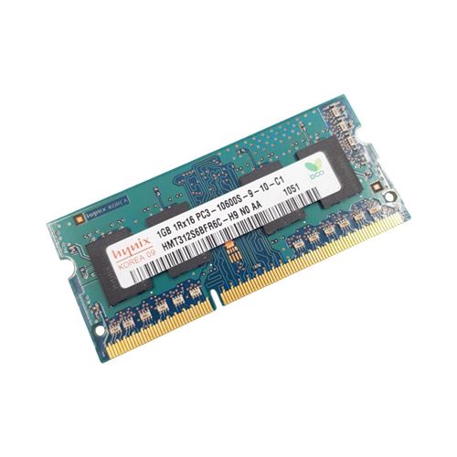 Barrette Mémoire 1Go Ram Ddr3 Hynix Hmt312S6Bfr6C-H9 So-Dimm Pc3-10600S 1333Mhz 1Rx16