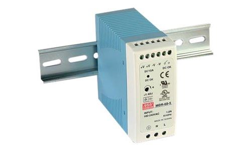 Mean Well MDR-60 series MDR-60-24 - Alimentation électrique (montable sur rail DIN) - CA 115/230 V - 60 Watt