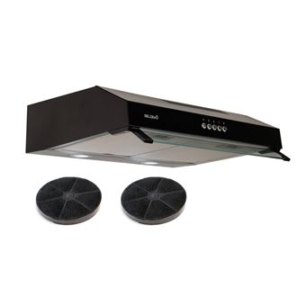 beldeko hotte casquette 60 cm noir - double moteur 200 watts  - 435 m3/h - 1