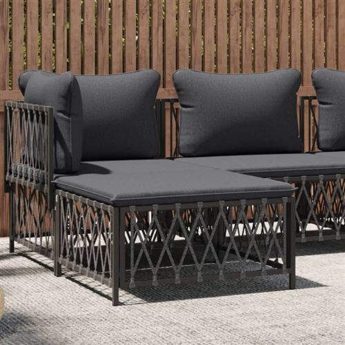 Vidaxl Repose-Pied De Jardin Avec Coussin - Anthracite - Image 3
