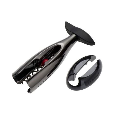 Tire-bouchon de table et coupe-capsule Nickel noir - Le Creuset - Noir - Plastique