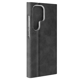 Housse pour Samsung Galaxy S24 Ultra Clapet Porte-carte Éco-cuir Nappa Avizar Noir - 1