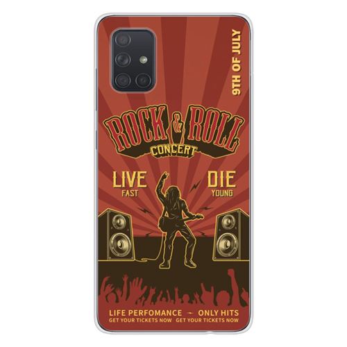Coque en silicone imprimée compatible Samsung Galaxy M31s Rock and roll