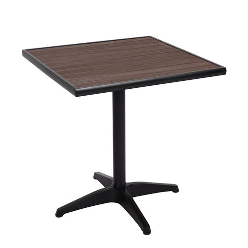 Mendler Noir/Marron Table De Jardin Repas - Foncé - Image 2