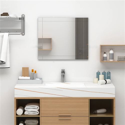 vidaXL Miroir mural 60x50 cm Verre