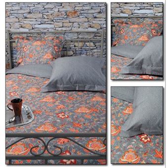 Parure de lit Valdrôme Colombe Anthracite - 1
